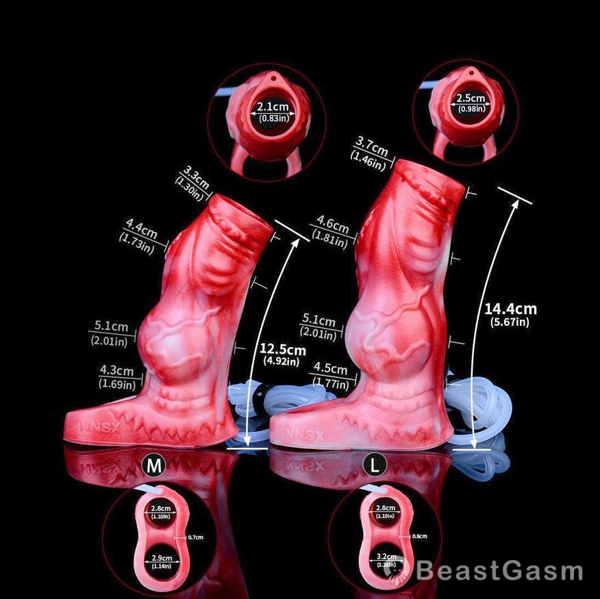 Emberroot Fantasy Cock Sleeve – Platinum Silicone & Squirting Fun - BeastGasm