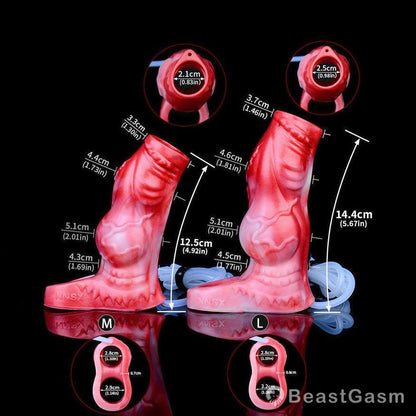 Emberroot Fantasy Cock Sleeve – Platinum Silicone & Squirting Fun - BeastGasm