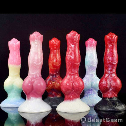 🐕 Erebus 8” Canine Knot Dildo – Realistic, Silicone, Suction Cup - BeastGasm