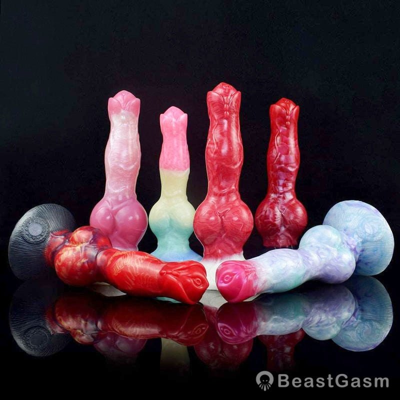 🐕 Erebus 8” Canine Knot Dildo – Realistic, Silicone, Suction Cup - BeastGasm