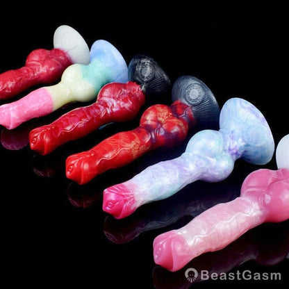 🐕 Erebus 8” Canine Knot Dildo – Realistic, Silicone, Suction Cup - BeastGasm