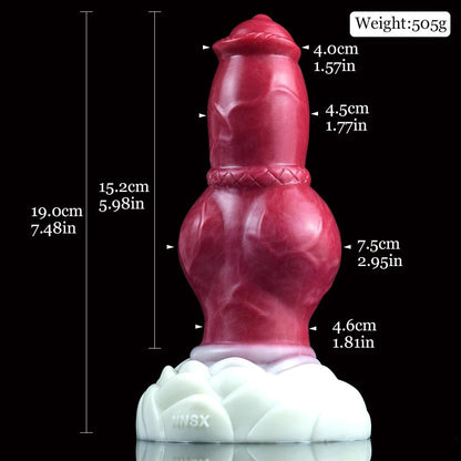 🐕 Eskimo – 7.48” Lifelike Canine Butt Plug with Huge Knot - BeastGasm