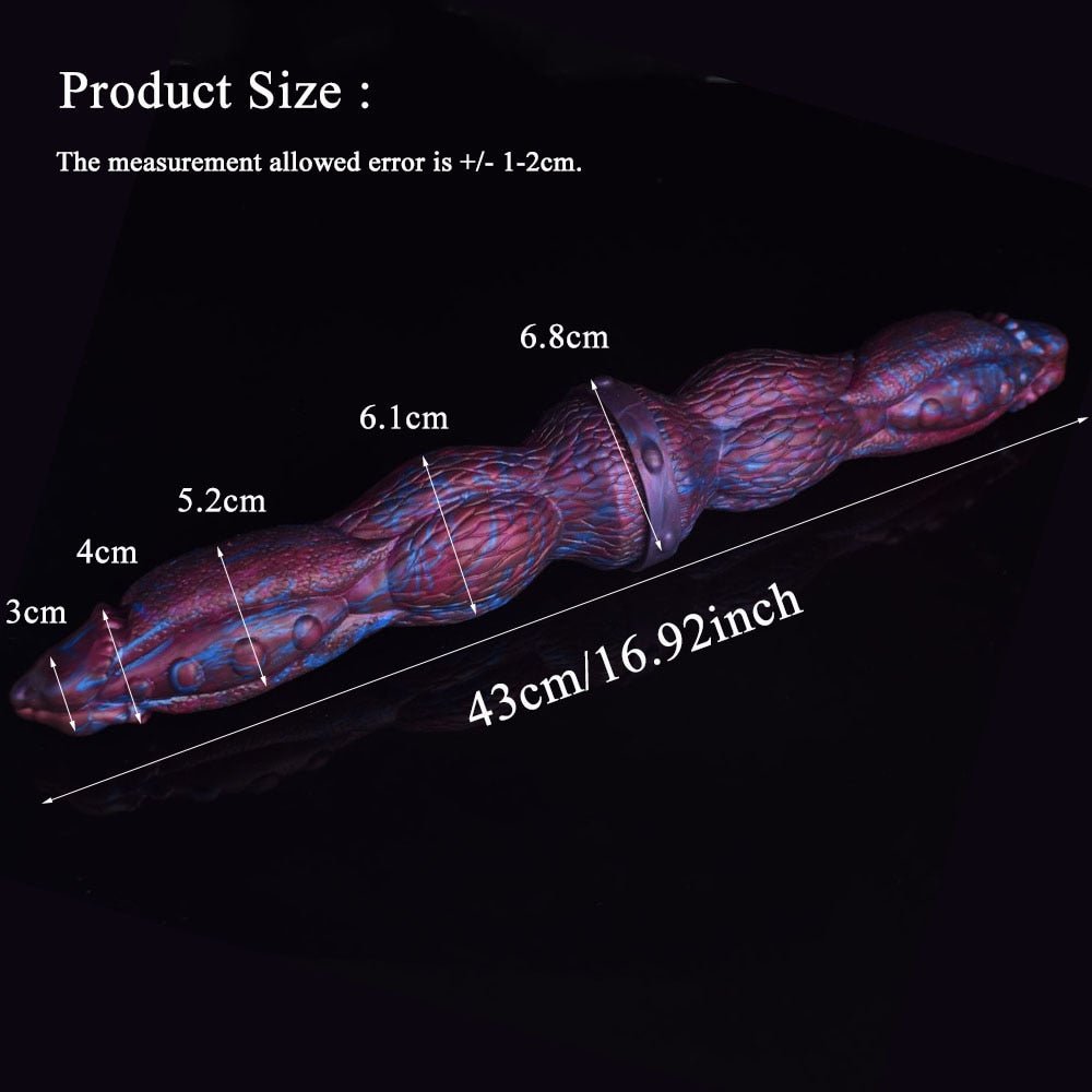👿 👾 EUDORA Double - Ended Alien Dildo – 16.9” Monster Fantasy Toy - BeastGasm