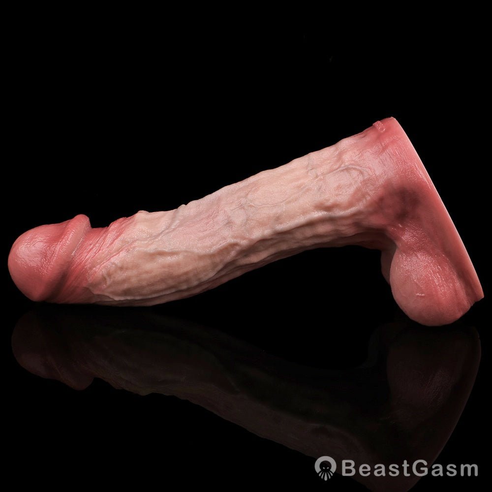 Extra Thick 9 Inch Dildo with Balls – Deep Realistic Pleasure - BeastGasm