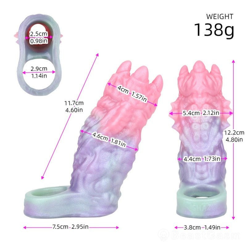 Fantasy Beast Claw Cock Sleeve – 4.8″ Silicone Penis Extender 🐾🔥 - BeastGasm
