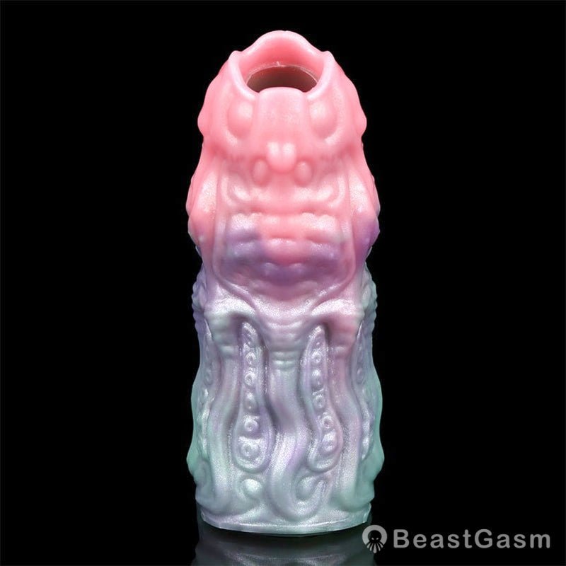 Fantasy Cock Sleeve – Silicone Extender with Dragon & Tentacle Texture 🐉🌀 - BeastGasm
