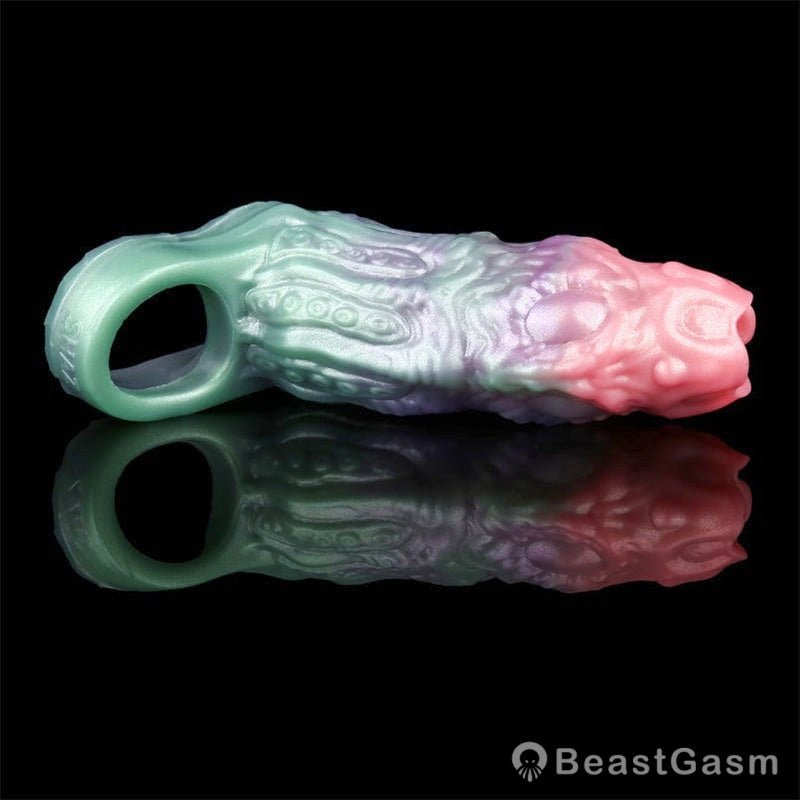 Fantasy Cock Sleeve – Silicone Extender with Dragon & Tentacle Texture 🐉🌀 - BeastGasm