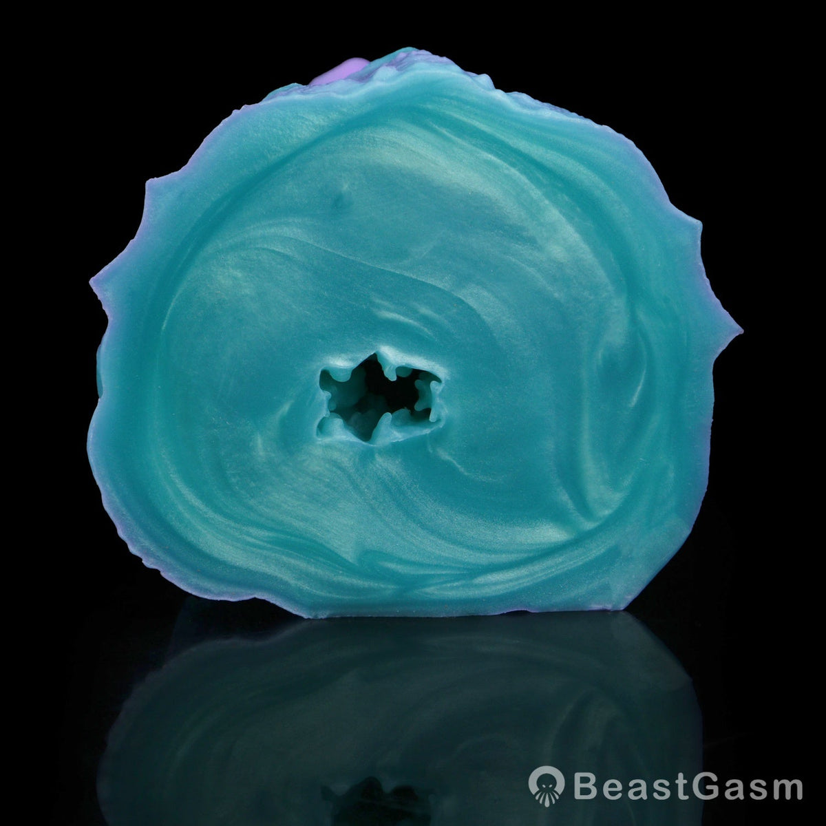 🐲 Fantasy Dragon Mouth Stroker Teal Purple Pocket Pussy - BeastGasm