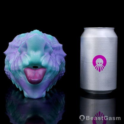 🐲 Fantasy Dragon Mouth Stroker Teal Purple Pocket Pussy - BeastGasm