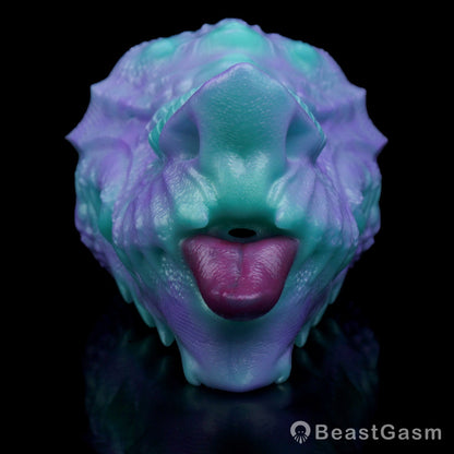 🐲 Fantasy Dragon Mouth Stroker Teal Purple Pocket Pussy - BeastGasm