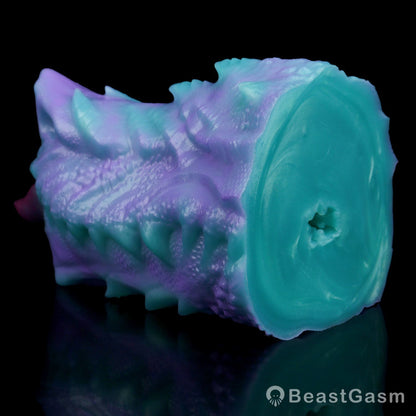🐲 Fantasy Dragon Mouth Stroker Teal Purple Pocket Pussy - BeastGasm