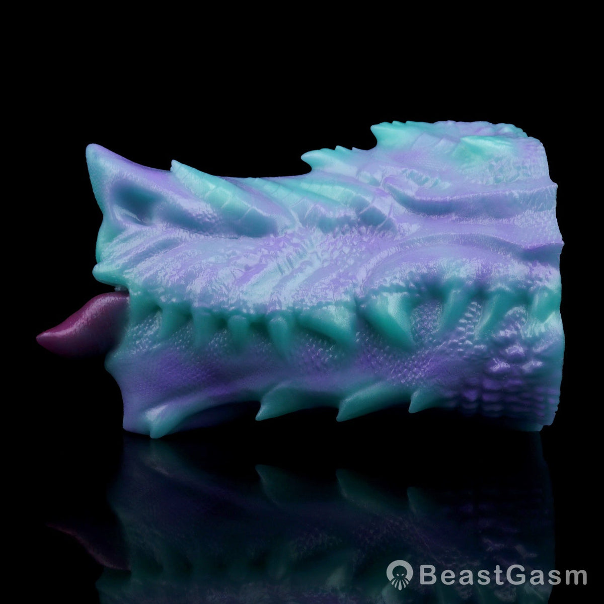 🐲 Fantasy Dragon Mouth Stroker Teal Purple Pocket Pussy - BeastGasm
