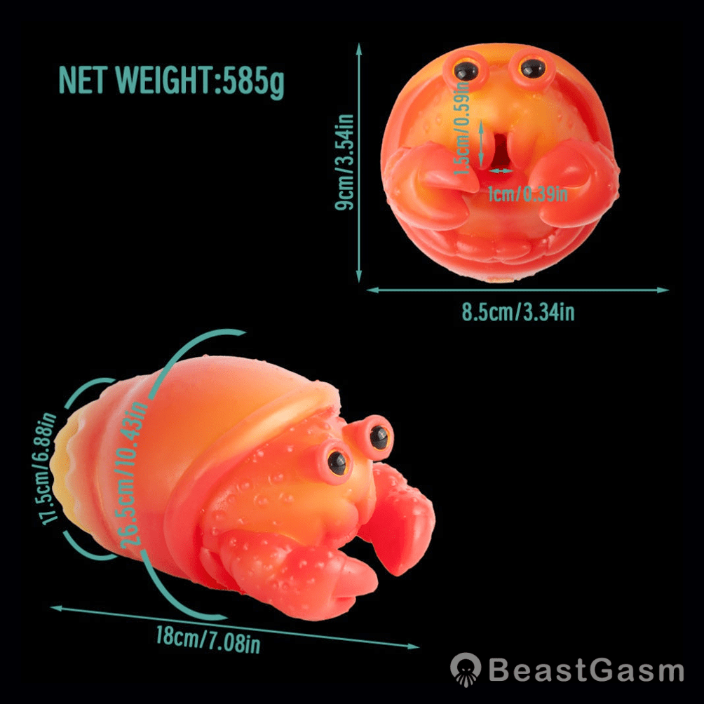 🦀 Fantasy Hermit Crab Pocket Pussy – Discreet Silicone Stroker - BeastGasm