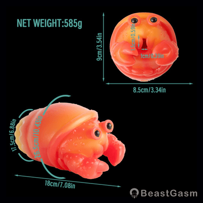 🦀 Fantasy Hermit Crab Pocket Pussy – Discreet Silicone Stroker - BeastGasm