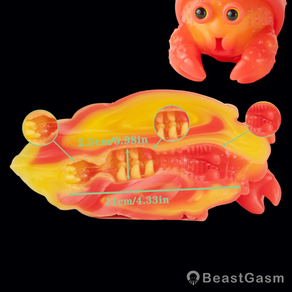 🦀 Fantasy Hermit Crab Pocket Pussy – Discreet Silicone Stroker - BeastGasm