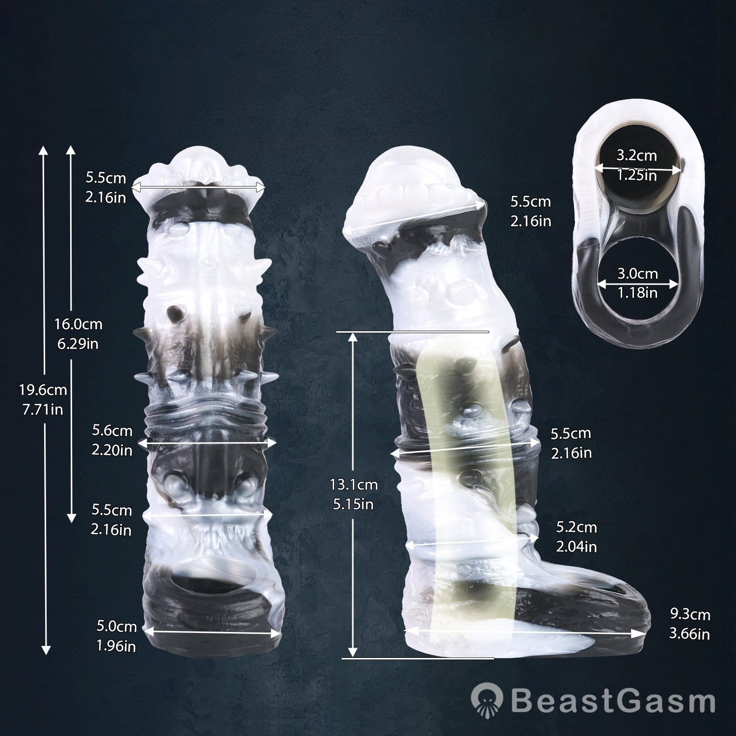 💎 Fantasy Horse Vibrating Wearable Penis Sleeve - BeastGasm