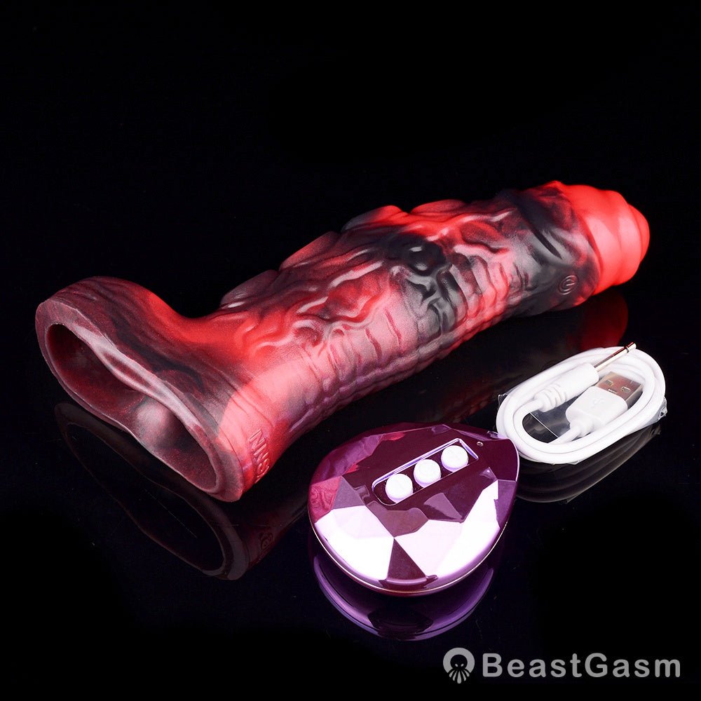 Fantasy Penis Sleeve with Vibration – BeastGasm Tentacle Toy - BeastGasm