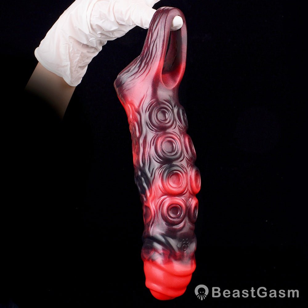 Fantasy Penis Sleeve with Vibration – BeastGasm Tentacle Toy - BeastGasm