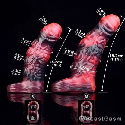 Fantasy Penis Sleeve with Vibration – BeastGasm Tentacle Toy - BeastGasm