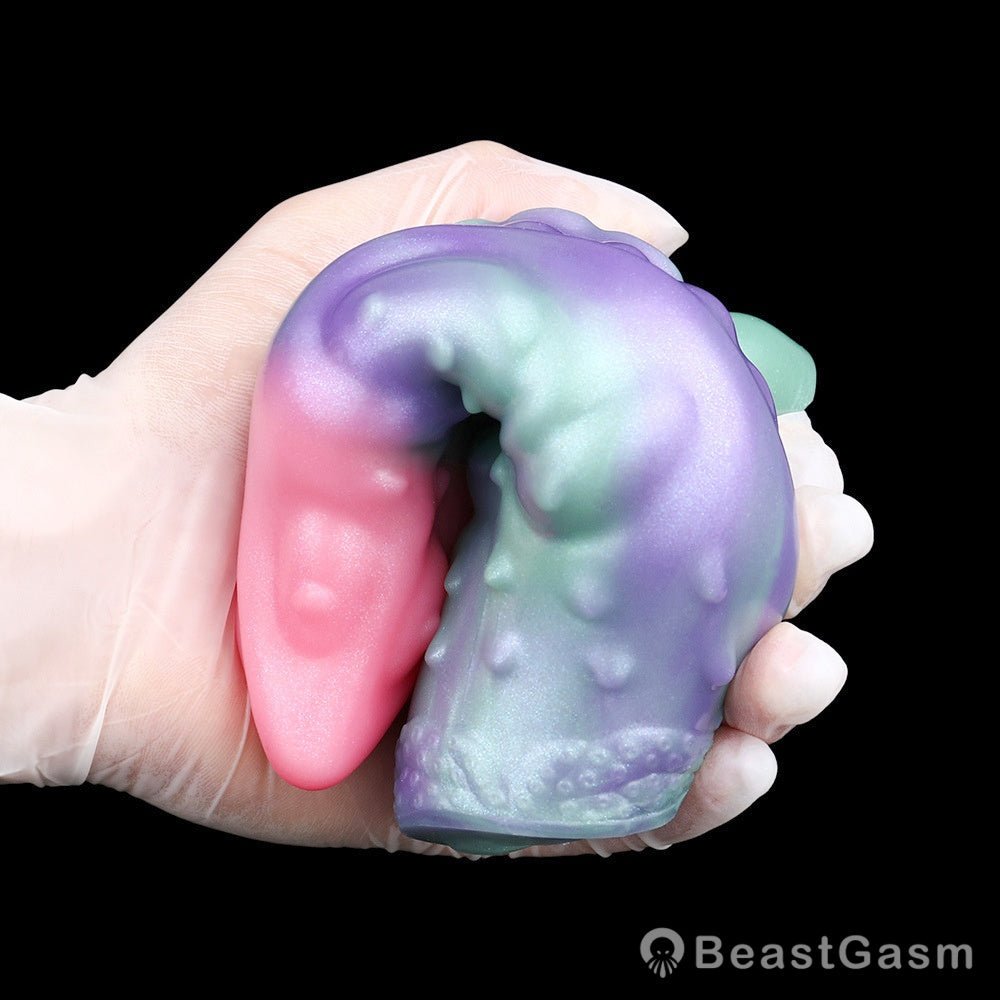 Fantasy Tentacle Cock Sleeve – 5.5″ Multicolor Silicone Penis Extender 🐙🌊 - BeastGasm