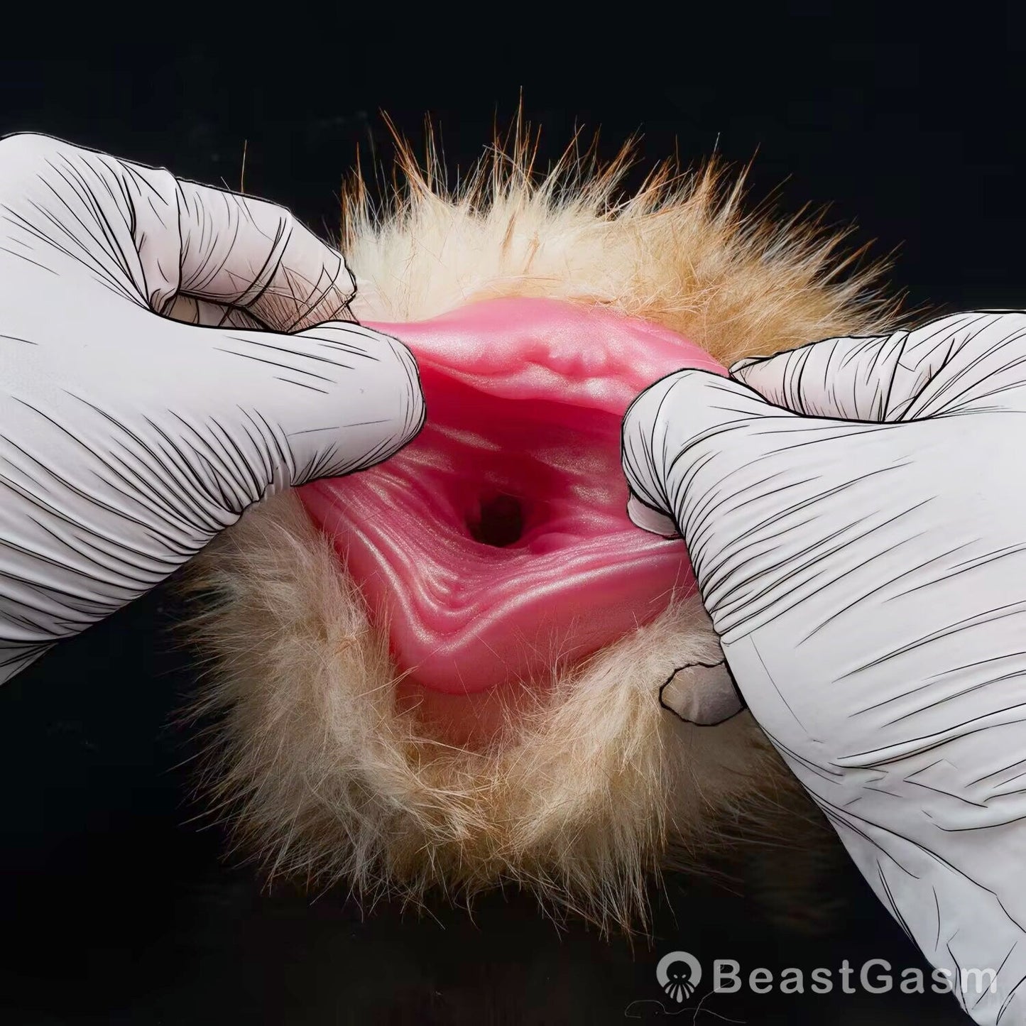 🦊 Fennec Fox Pocket Pussy | Removable Fur Male Masturbator - BeastGasm
