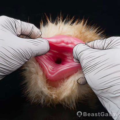 🦊 Fennec Fox Pocket Pussy | Removable Fur Male Masturbator - BeastGasm