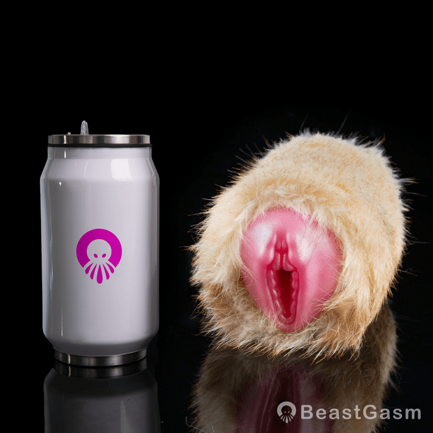 🦊 Fennec Fox Pocket Pussy | Removable Fur Male Masturbator - BeastGasm