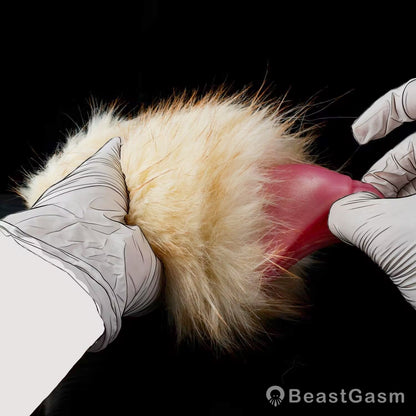 🦊 Fennec Fox Pocket Pussy | Removable Fur Male Masturbator - BeastGasm