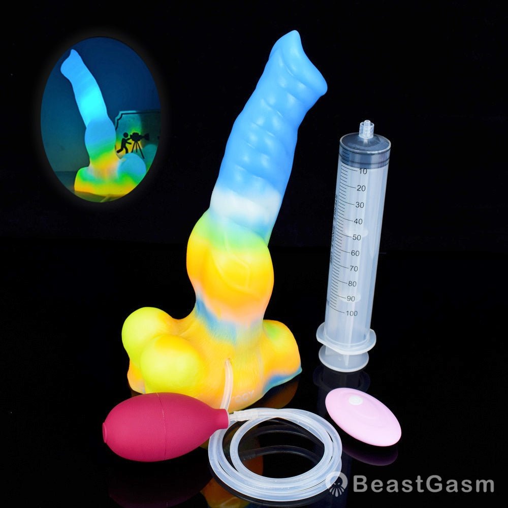 🐺 FENRIR Vibrating Wolf Dildo Glow Fantasy Toy - BeastGasm