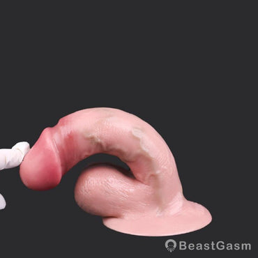 Flesh Pink Realistic Dildo – Long Skinny Shape with Suction Cup - BeastGasm