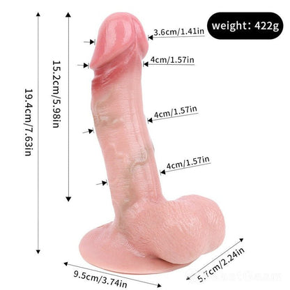 Flesh Pink Realistic Dildo – Long Skinny Shape with Suction Cup - BeastGasm