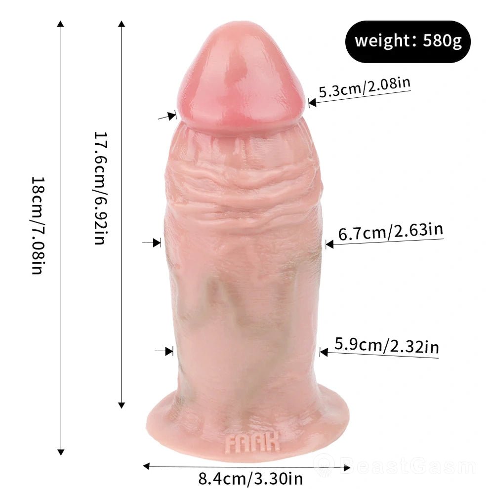 Flesh Pink Realistic Dildo – Thick & Lifelike with Suction Base - BeastGasm