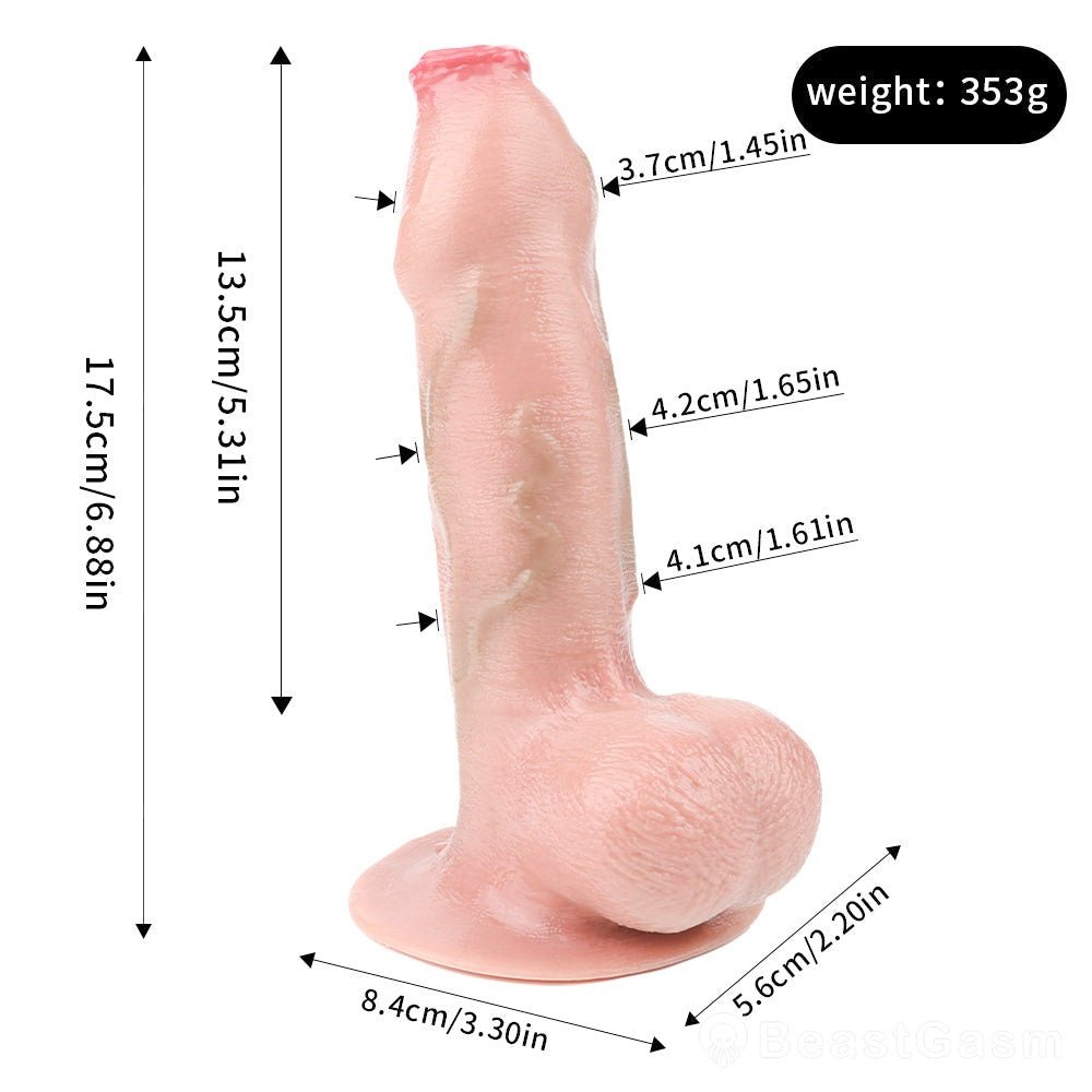 Flesh Pink Realistic Dildo – Uncut, Suction Cup for Real Play - BeastGasm