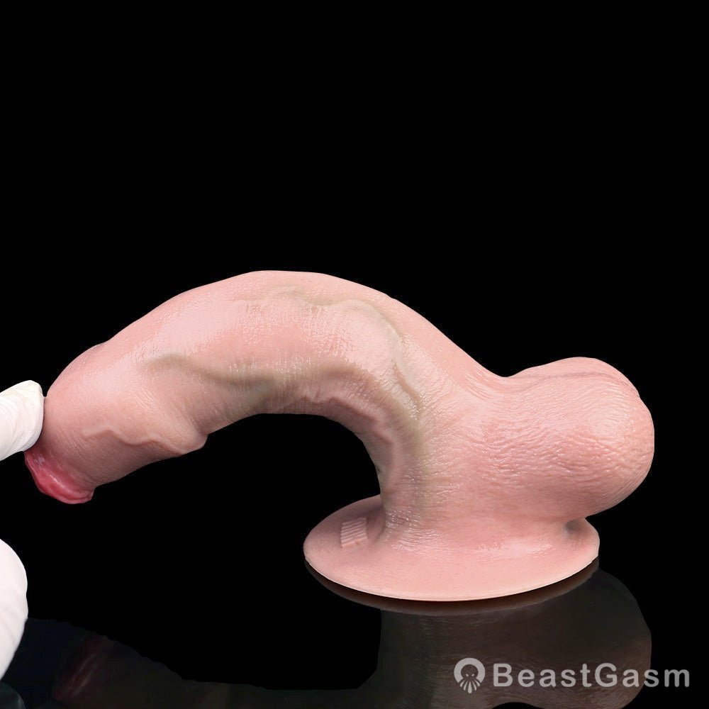 Flesh Pink Realistic Dildo – Uncut, Suction Cup for Real Play - BeastGasm