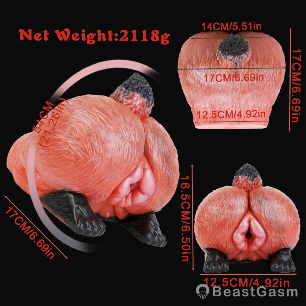 🦊 Fox Pussy Torso Buttocks: Realistic Furry Animal Pocket Pussies - BeastGasm