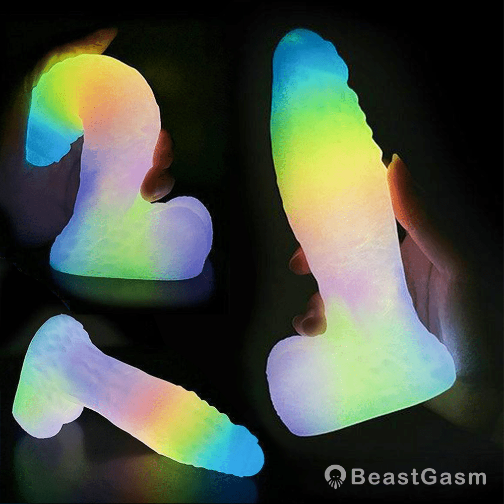 FREE Fantasy Unicorn Dildo – Glow - in - the - Dark, Textured, & Suction Cup Fun! - BeastGasm