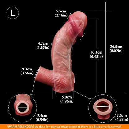 🇺🇸 Fried Muscle-Flex Platinum Silicone Cock Sleeve - BeastGasm