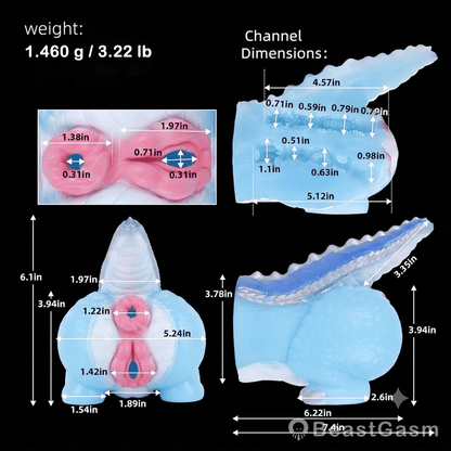 ❄️ Frost Dragon Fantasy Torso Dual Channel Sex Doll - BeastGasm