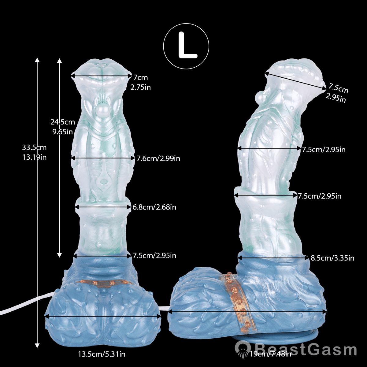 🎠 Frosty Stallion Fantasy Squirting Dildo - BeastGasm