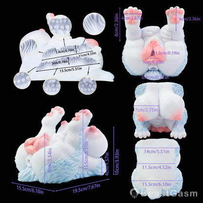 🦊 Furry Fox Sex Toy – Dual-Channel Platinum Silicone Beast - BeastGasm