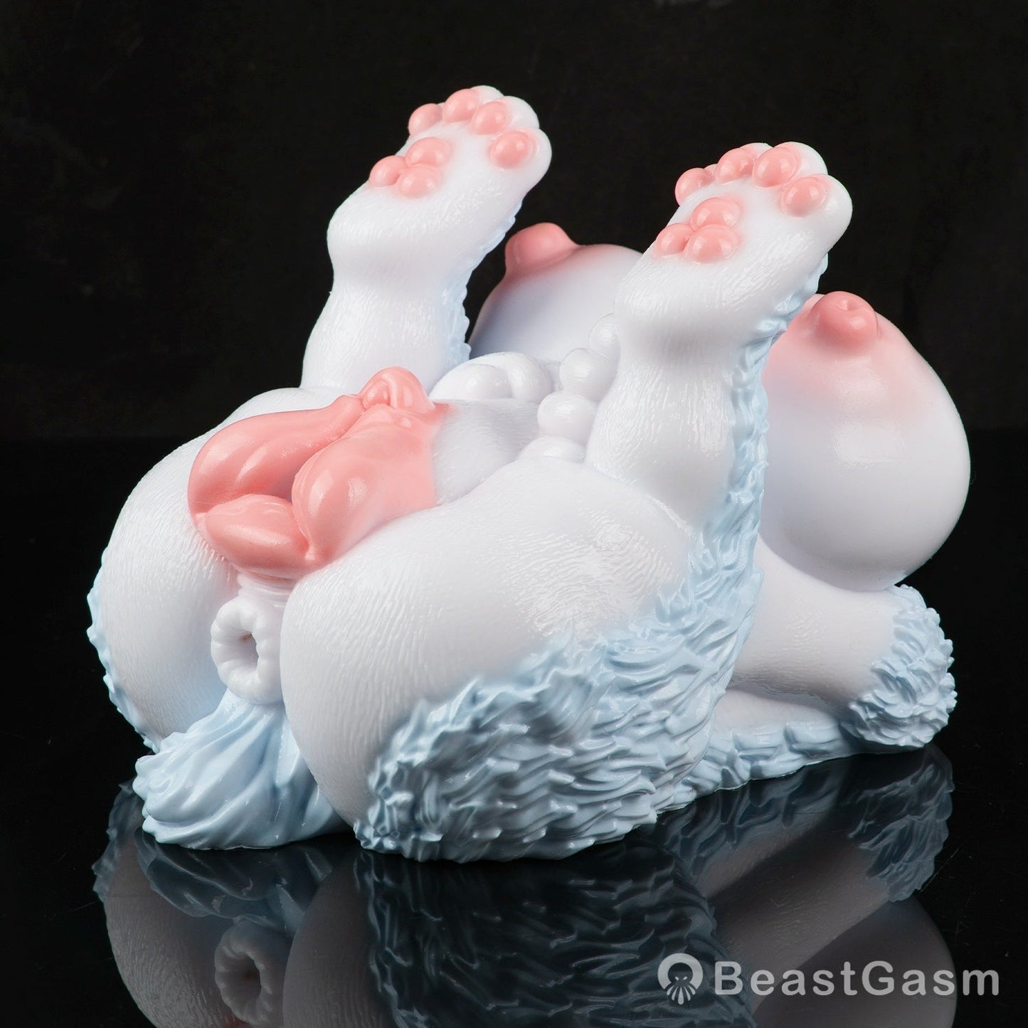 🦊 Furry Fox Sex Toy – Dual-Channel Platinum Silicone Beast - BeastGasm