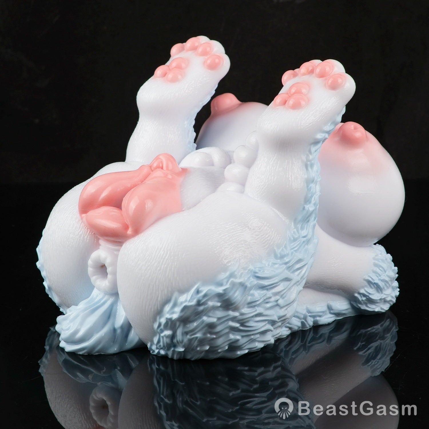 🦊 Furry Fox Sex Toy – Dual-Channel Platinum Silicone Beast - BeastGasm