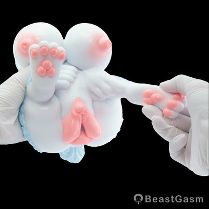 🦊 Furry Fox Sex Toy – Dual-Channel Platinum Silicone Beast - BeastGasm