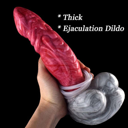 🐉 👽 Gaius 8.8” Ejaculating Dragon Dildo – Curved Alien Fantasy Toy - BeastGasm