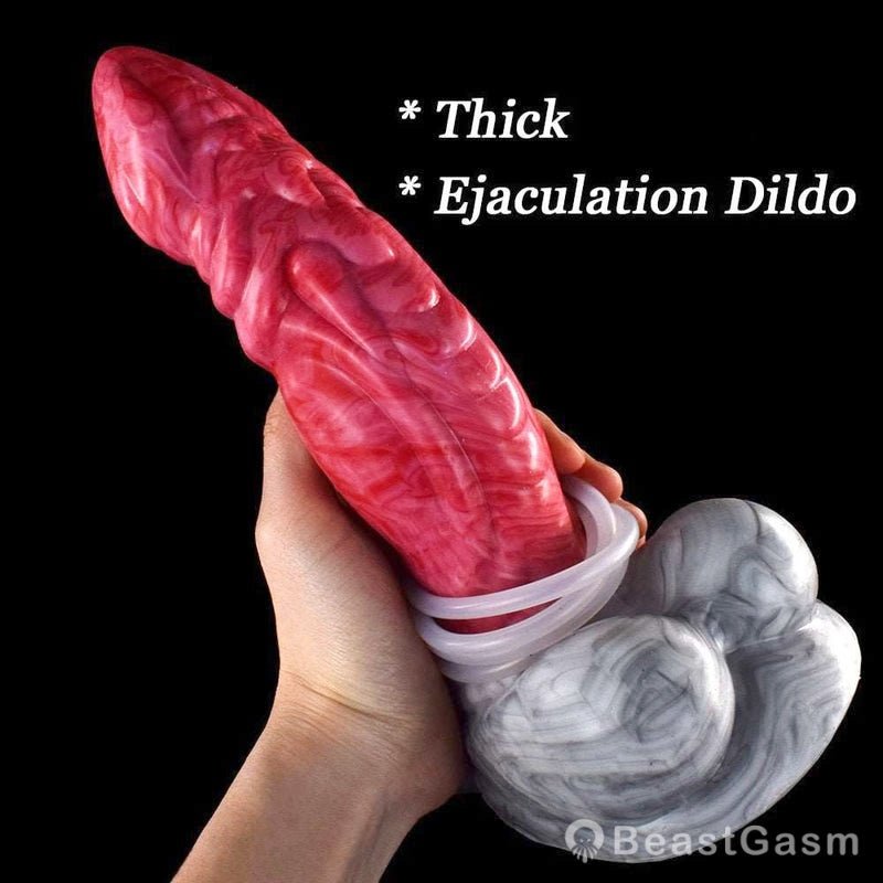 🐉 👽 Gaius 8.8” Ejaculating Dragon Dildo – Curved Alien Fantasy Toy - BeastGasm