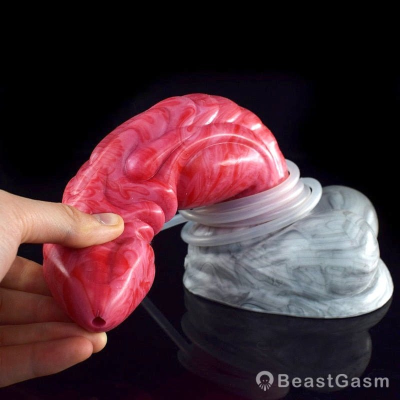 🐉 👽 Gaius 8.8” Ejaculating Dragon Dildo – Curved Alien Fantasy Toy - BeastGasm