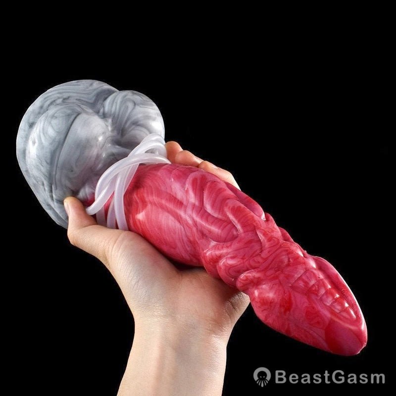 🐉 👽 Gaius 8.8” Ejaculating Dragon Dildo – Curved Alien Fantasy Toy - BeastGasm