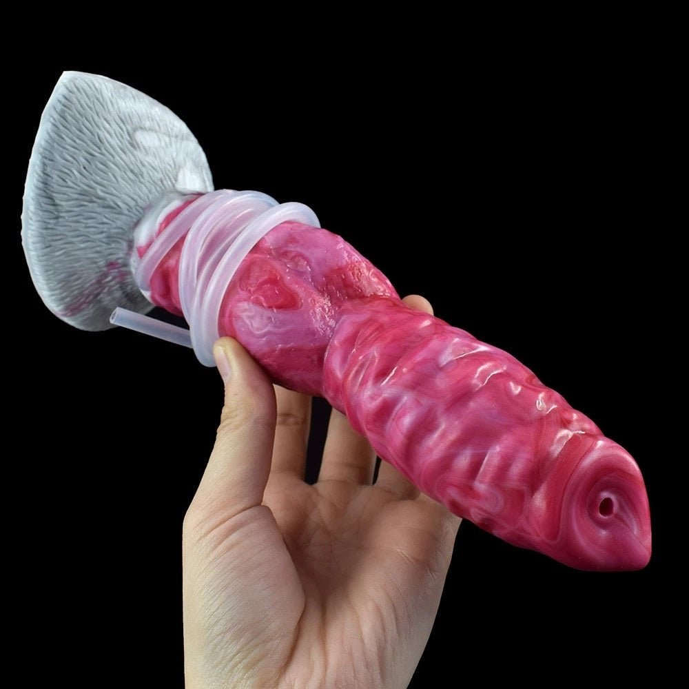 🐶 🐾 Garmr - 8.4” Ejaculating Canine Knot Dildo with Suction Cup - BeastGasm