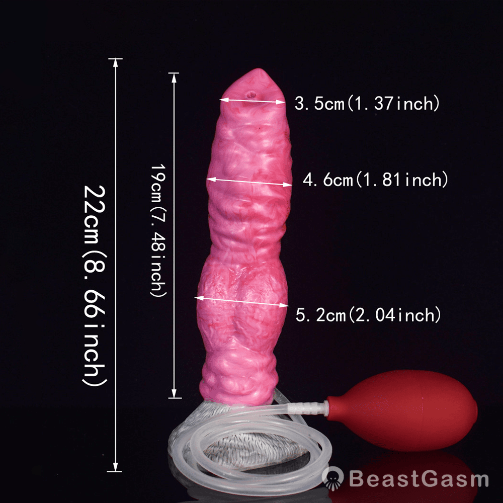 🐶 🐾 Garmr - 8.4” Ejaculating Canine Knot Dildo with Suction Cup - BeastGasm