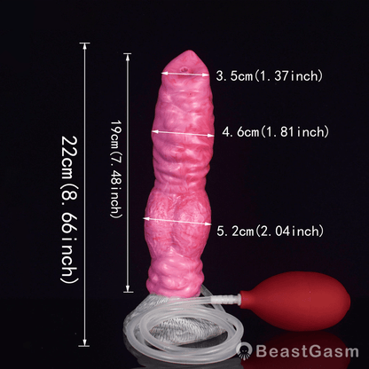 🐶 🐾 Garmr - 8.4” Ejaculating Canine Knot Dildo with Suction Cup - BeastGasm